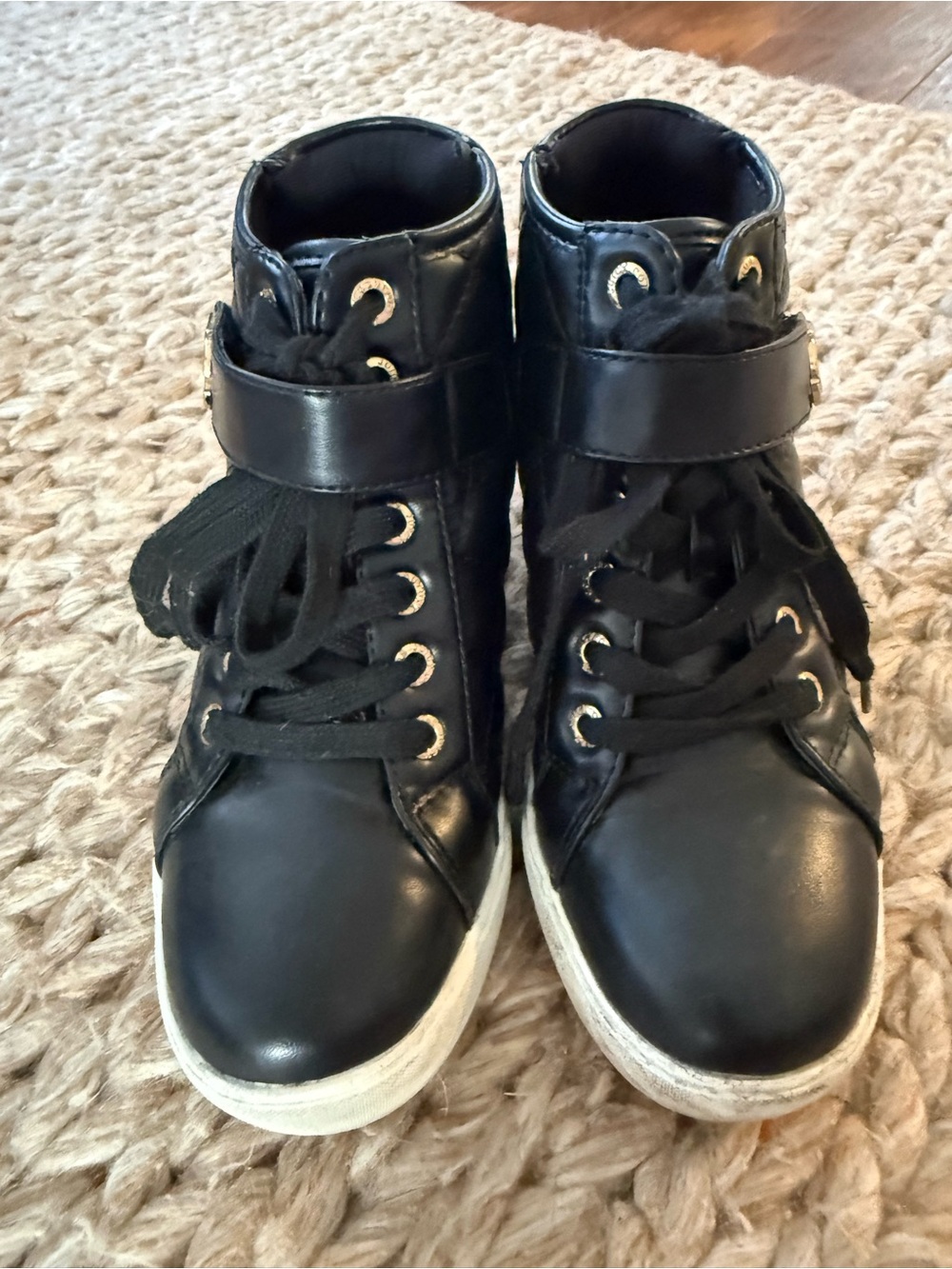 Juicy Couture Black High-Top Sneakers with gold decal